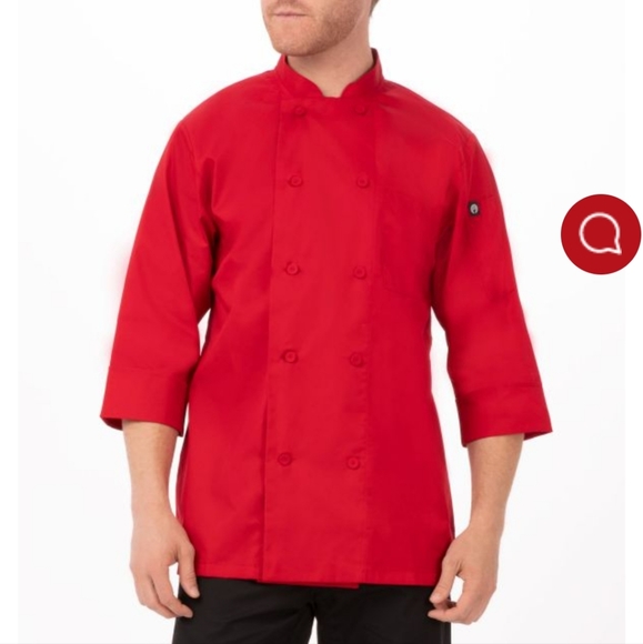 Chef Works Jackets & Coats Nwt Red Chef Coat Sz Small Poshmark